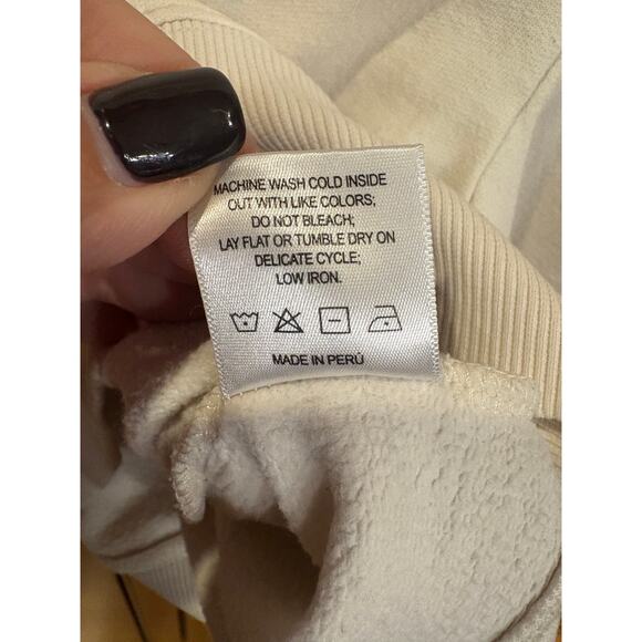 Soldout NYC Cream The Just Enough Puff Long Sleeve 100% Organic Cotton Size S - Picture 7 of 7